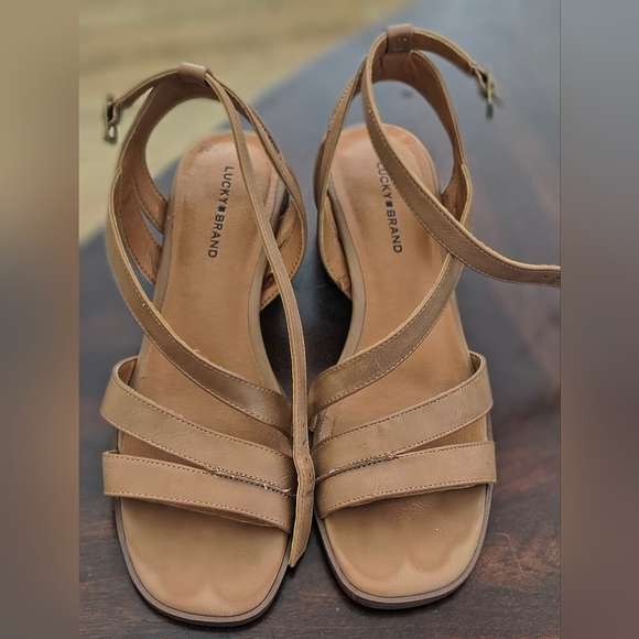 Lucky Brand Shoes - Lucky Brand Women's Tan Leather Strappy Sandals
